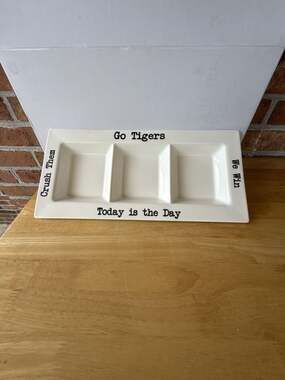 47th & Main Ceramic Condiment Platter - Go Tigers - Today is the Day